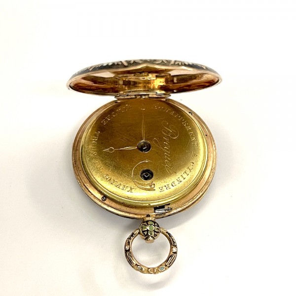 Часы карманные с эмалью фирмы Breguet