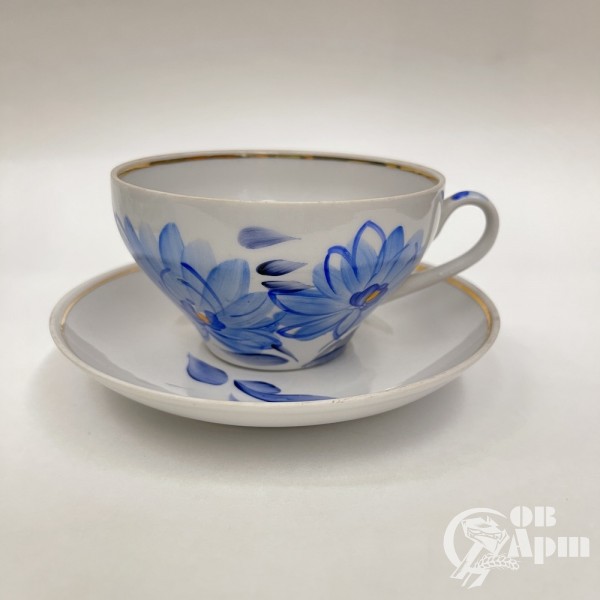 Чайный сервиз "Голубые цветы" на пять персон