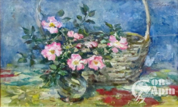 Картина "Розовый шиповник"