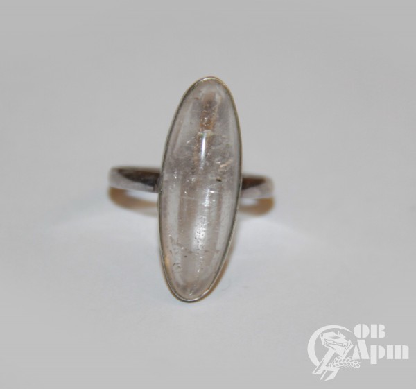 Комплект: серьги и кольцо с прозрачными камнями