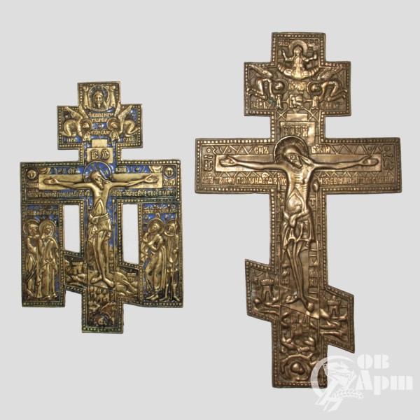 Крест "Распятие Христово с предстоящими" и крест "Распятие Христово"