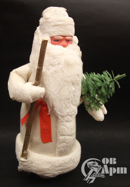 Новогодняя игрушка-украшение "Дед Мороз с ёлочкой"