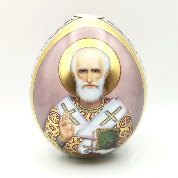 Пасхальное яйцо «Святой Николай Угодник». Императорский фарфоровый завод»