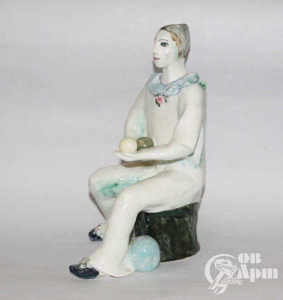 Скульптура "Жонглер #2", фаянс, Артамонова