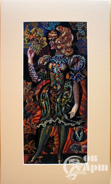 Творческое наследие В.М.Городецкого.Декоративный этюд "Женщина с виноградом"