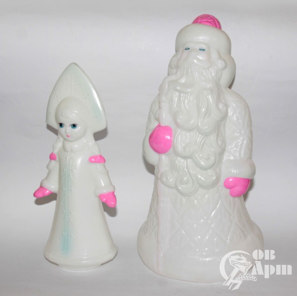 Елочные игрушки "Дед Мороз и Снегурочка"
