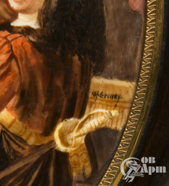 Фарфоровый пласт "Рембрандт и его жена Саския"
