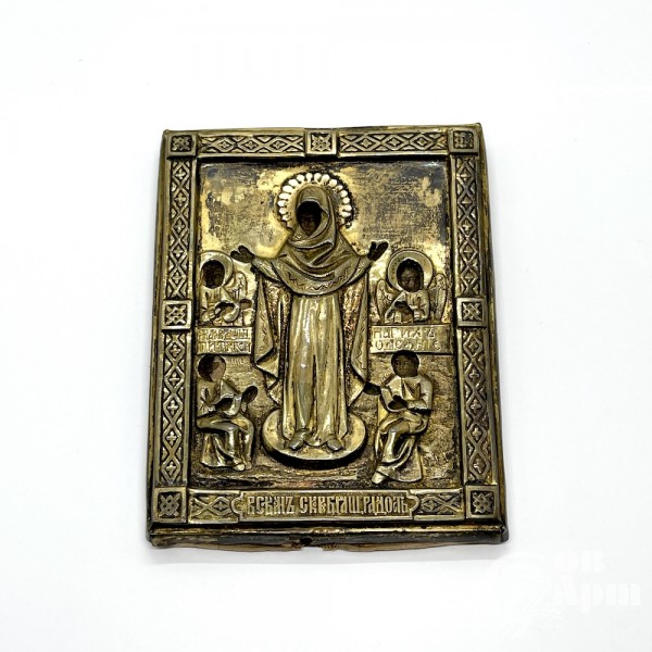 Икона «Богоматерь Всех Скорбящих радость» в серебряном чеканном окладе