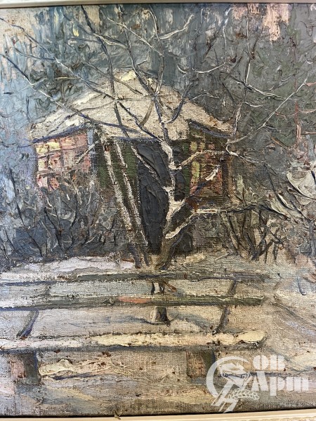 Картина "Дом в лесной чаще"
