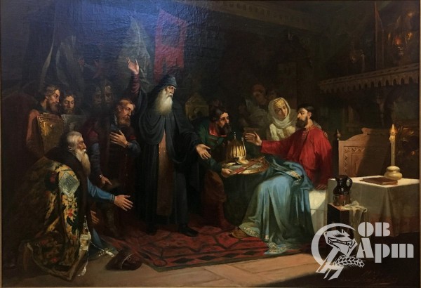 Картина "Митрополит Гермоген призывает князя Пожарского на защиту Отечества"