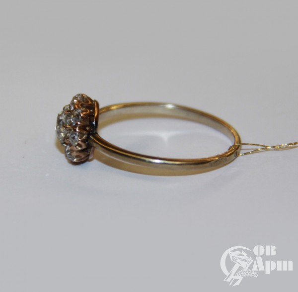 Кольцо "Малинка" с бриллиантами