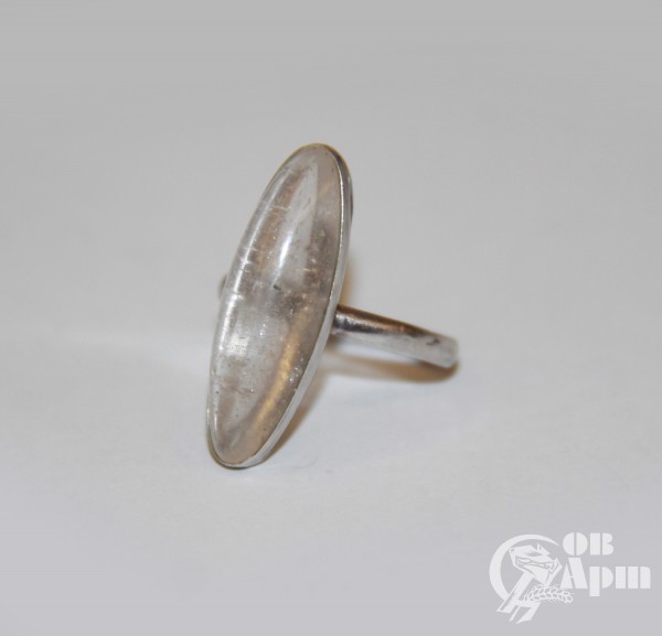 Комплект: серьги и кольцо с прозрачными камнями