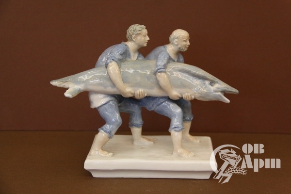 Скульптура "Счастливые рыбаки"